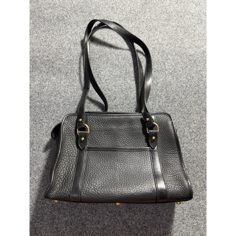Dooney Bourke All Weather Leather Small Tote Pebbled Leather Black Handbag - Picture 2 of 16